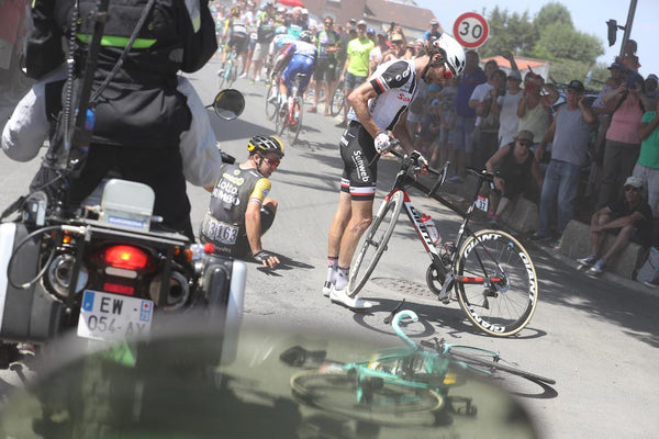 In amongst the crashes – Luke Evans’ Tour de France moto blog