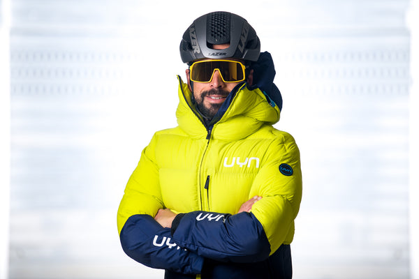 Omar Di Felice wraps up warm, grabs his bike, and heads out into the Arctic winter