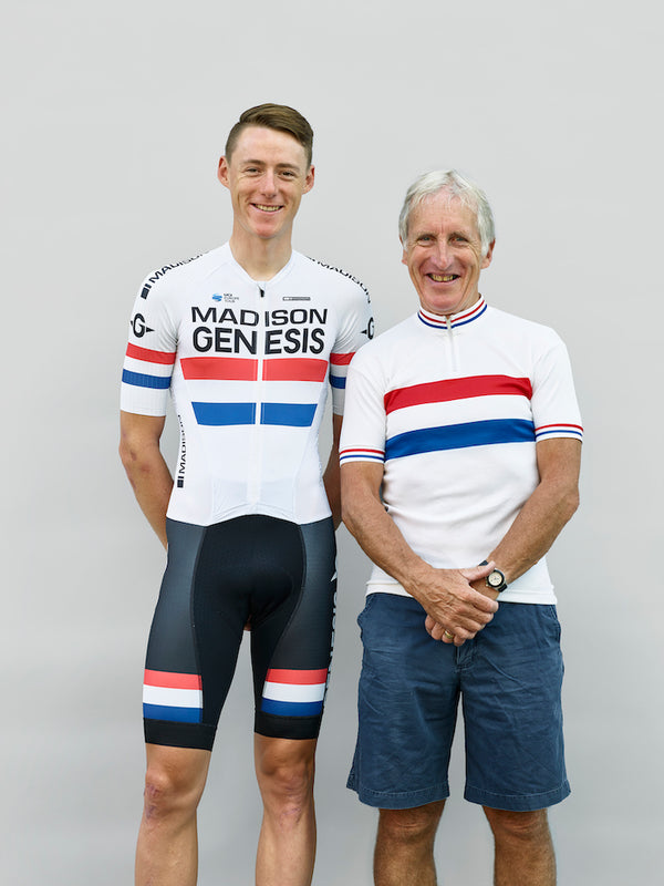 Red, White and Blue: Keith Lambert with Connor Swift