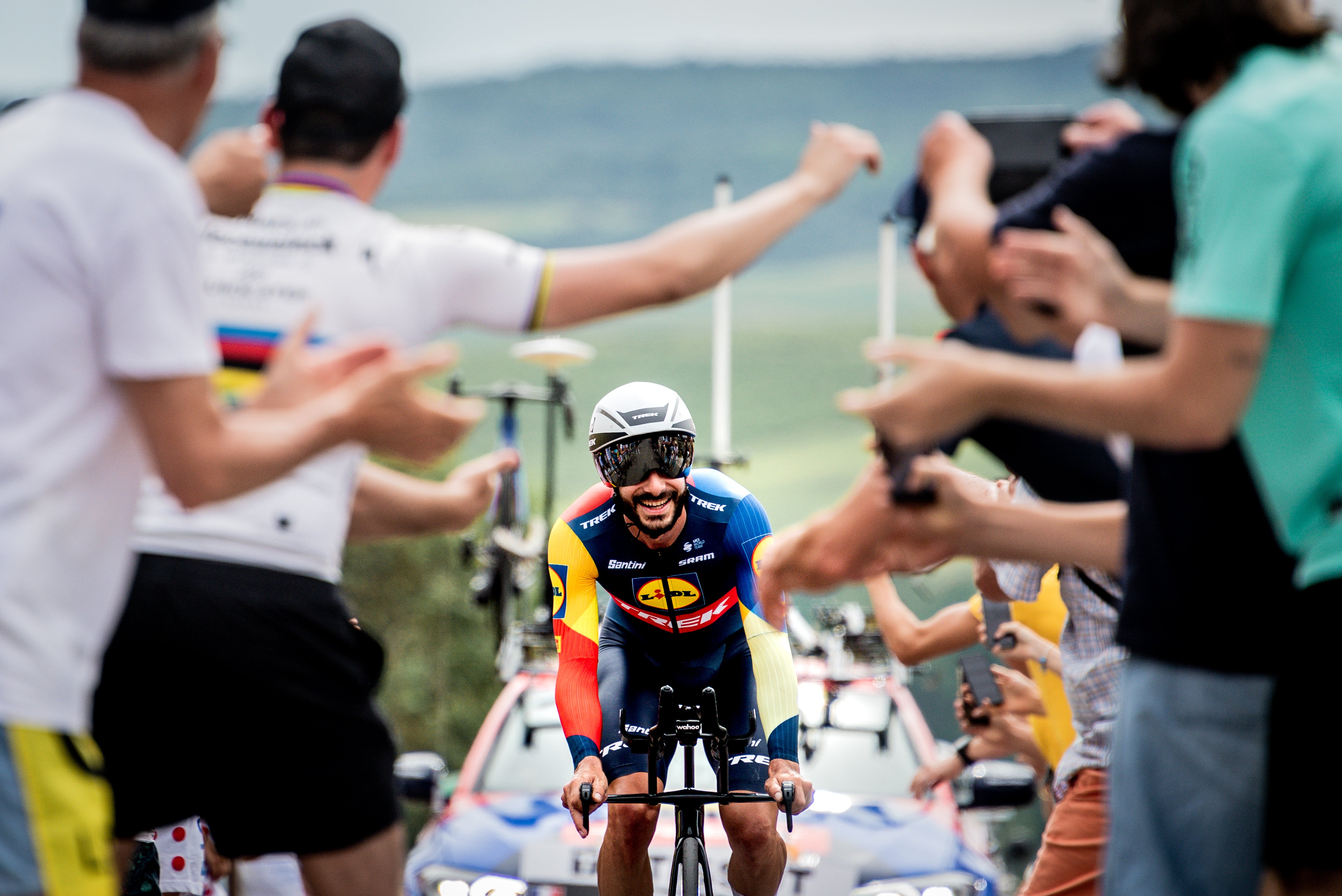 Julien Bernard makes a party out of a time trial Rouleur