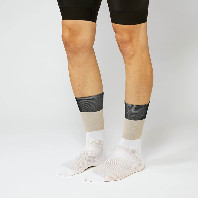 Fingerscrossed Socks - Block - Sand/Black/White