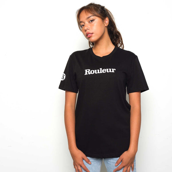 Rouleur Logo Organic Unisex T-Shirt - Black/White