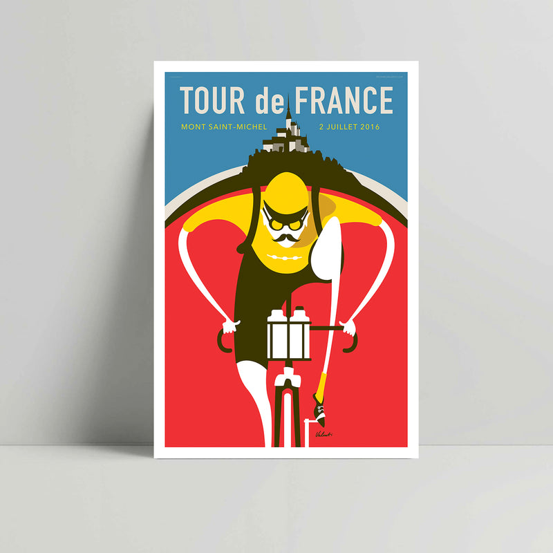 TDF St Michel - Cycling Art print - Michael Valenti