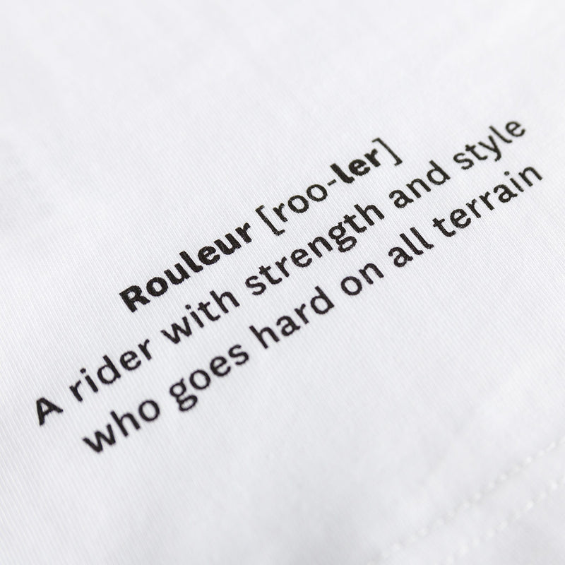 Rouleur Logo Organic T-Shirt – White - Rouleur